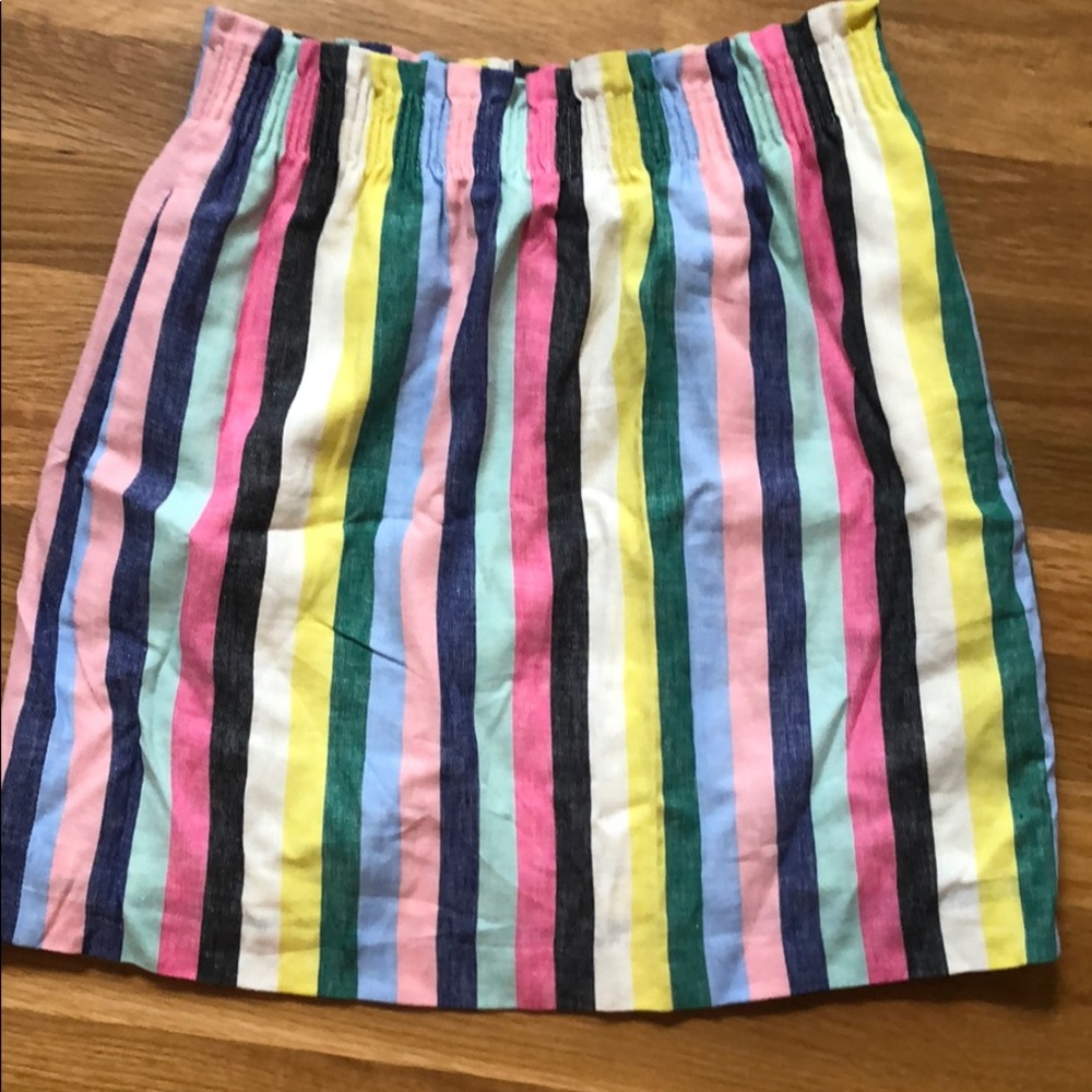 JCrew Elastic waistband Striped skirt